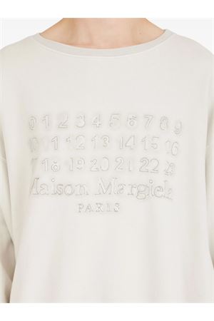 Felpa in cotone bianco MAISON MARGIELA | S50GU0230M25017103